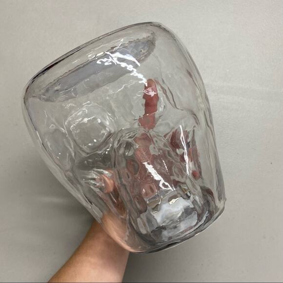 Bath & Body Works Glass Clear Skull Head 3 Wick Candle Holder Halloween NEW - Picture 6 of 7